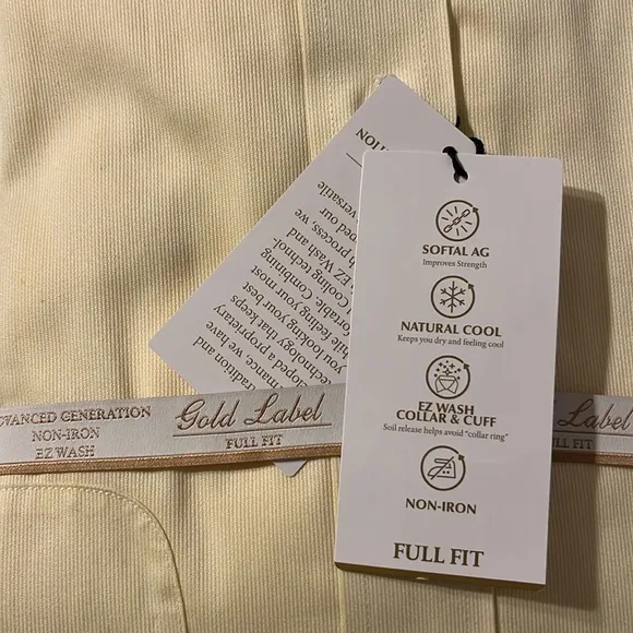 Gold Label Rountree yorke Dress Shirt 16 1/2 -33 Slim Fit New