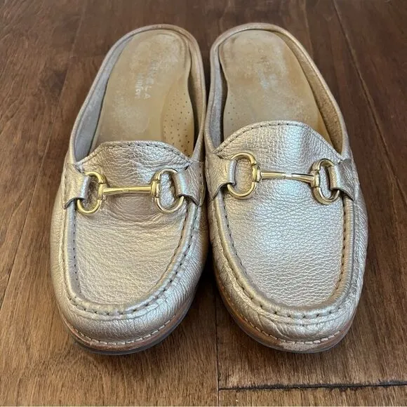 Gold Carvela Slip On Loafers Size EU 40