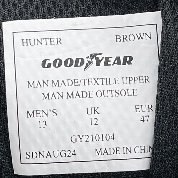 Goodyear Engineered Shoes Men's 13 Hunter Slip Resistant