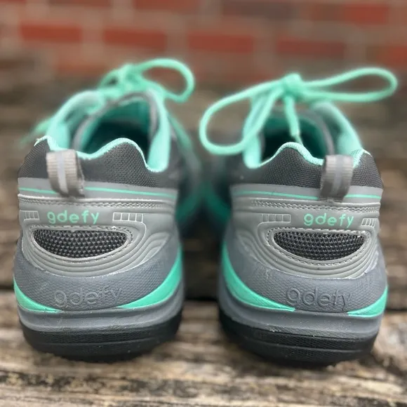 Gravity Defyer Ion Women's Orthopedic GDefy Walking Athletic Shoes 8.5 Gray Teal