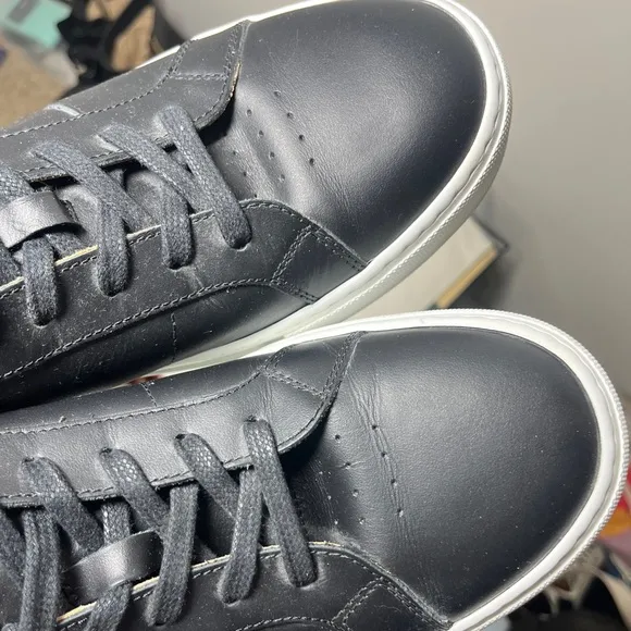 Greats Brooklyn Royale Men's Size US 12 Black Leather Casual Shoes Made in Italy