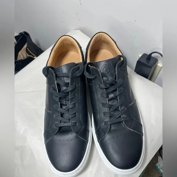 Greats Brooklyn Royale Men's Size US 12 Black Leather Casual Shoes Made in Italy