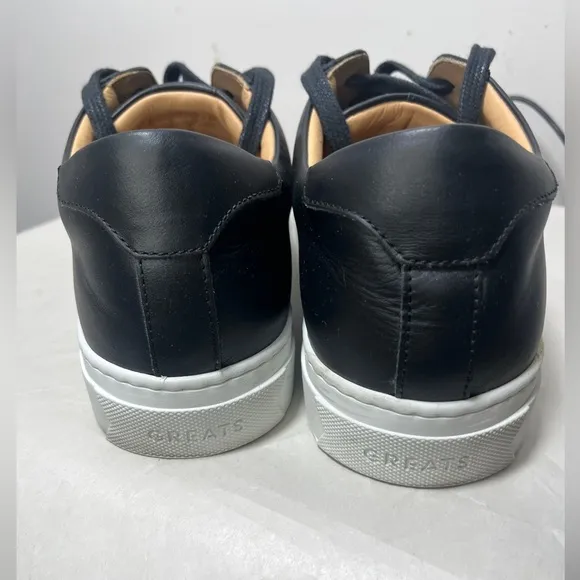 Greats Brooklyn Royale Men's Size US 12 Black Leather Casual Shoes Made in Italy