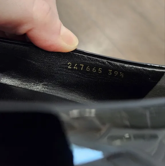 Gucci Black Patent Leather Women's Shoes