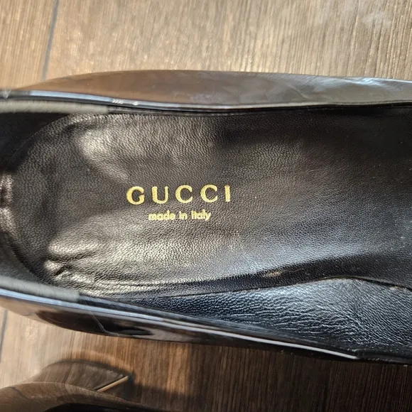 Gucci Black Patent Leather Women's Shoes
