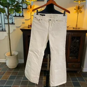 Gucci Cream Flare Wide Leg Denim