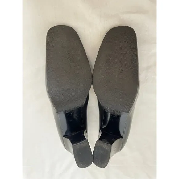 Gucci Shoes Vintage Moccasins Flat Black Patent Leather 7.5