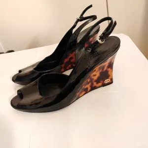 Gucci wedges Luxury Patent Shoes Size 8.5B