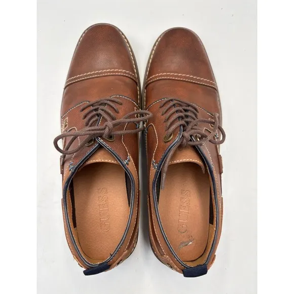 Guess Men's Size 8.5 Brown Jibben Oxford Shoes