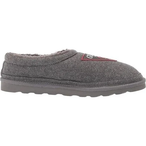 GUESS Wylie Slippers Men's 11.5 Dark Gray Sheepskin Lined Slip-On Shoes KHD494