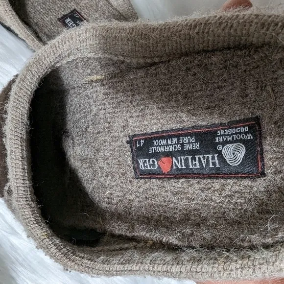 HAFLINGER Doggy Earth Slippers Size 41 Womens Pure Wool slippers