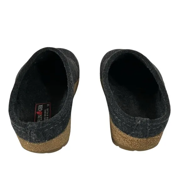 Haflinger GZ Spirit Wool Clogs Swirl Pattern Size 36