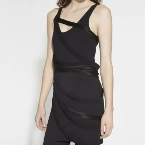 Halston Heritage Strappy Little Black Dress NWOT