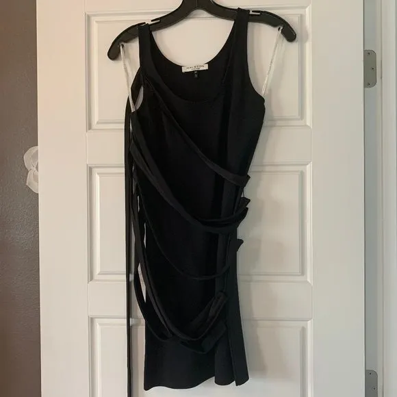 Halston Heritage Strappy Little Black Dress NWOT