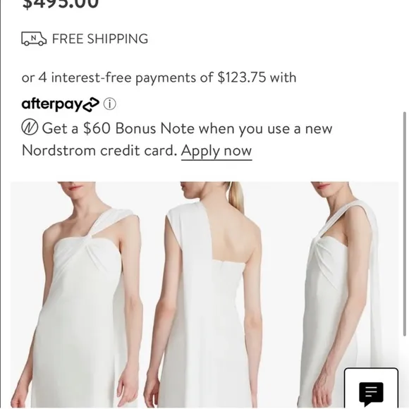 Halston white gown Blaine one