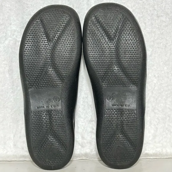 Hammacher Schlemmer Black Walk On Air Slip On Mules Shoes SZ EU 38 US 8-8.5
