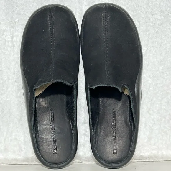 Hammacher Schlemmer Black Walk On Air Slip On Mules Shoes SZ EU 38 US 8-8.5