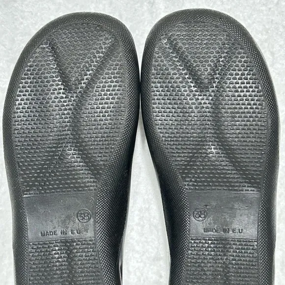 Hammacher Schlemmer Black Walk On Air Slip On Mules Shoes SZ EU 38 US 8-8.5