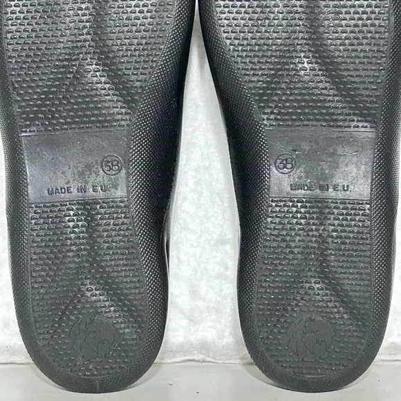 Hammacher Schlemmer Black Walk On Air Slip On Mules Shoes SZ EU 38 US 8-8.5