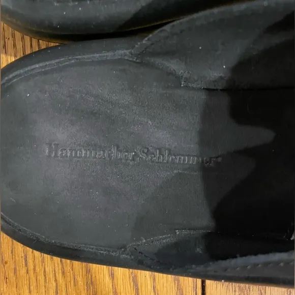Hammacher Schlemmer Gentleman’s Walk On Air Indoor/Outdoor Slippers, black, 45