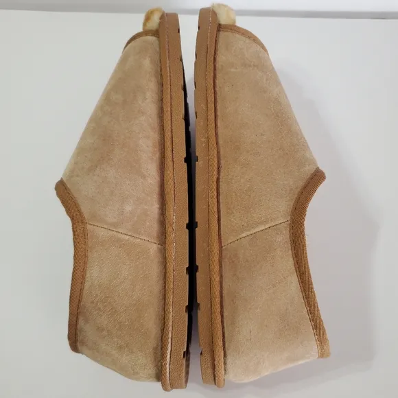 Hammacher Schlemmer Mens Adjustable Sheepskin Indoor Outdoor Slippers Size XL 11