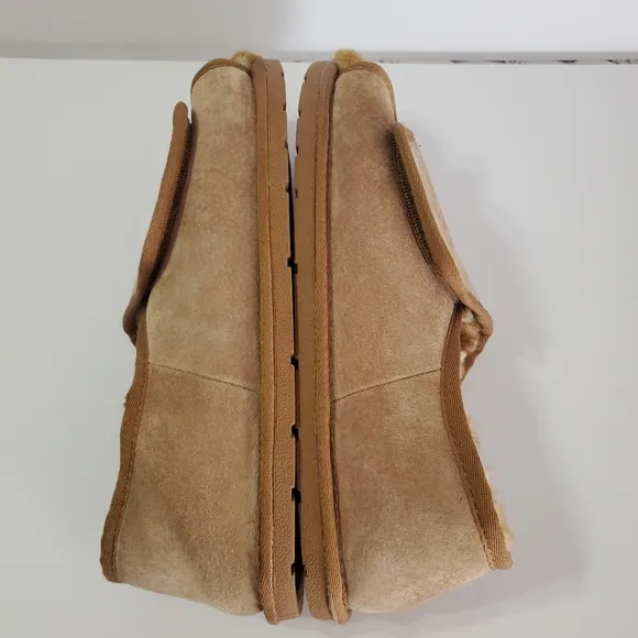 Hammacher Schlemmer Mens Adjustable Sheepskin Indoor Outdoor Slippers Size XL 11