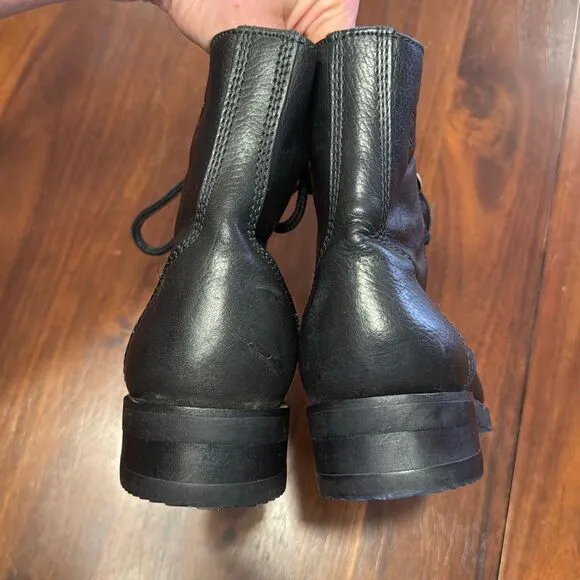 Harley-Davidson Black Leather Snip Toe Lace Up Boots Women’s 9 M