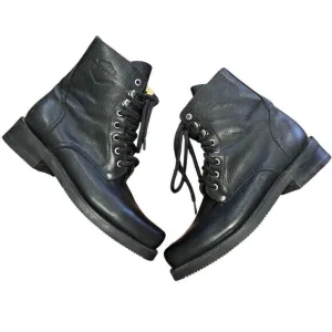 Harley-Davidson Black Leather Snip Toe Lace Up Boots Women’s 9 M