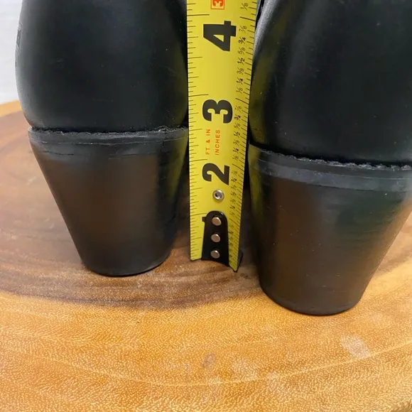 Harley Davidson Leather Mid Calf Heeled Boots
