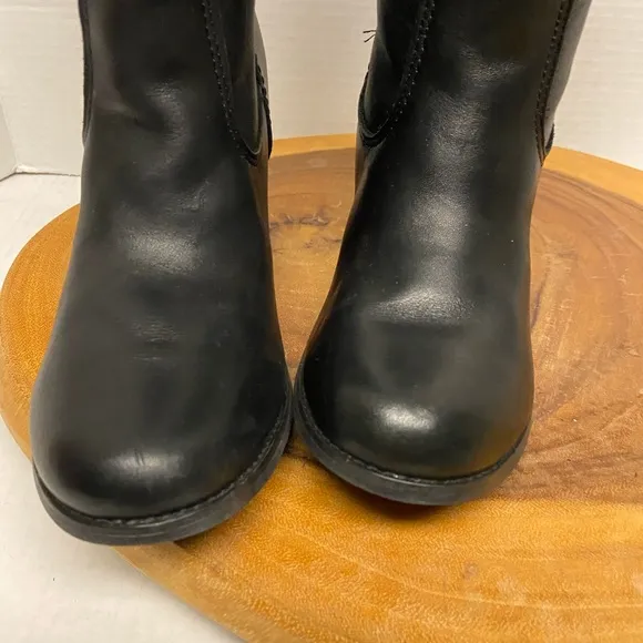 Harley Davidson Leather Mid Calf Heeled Boots
