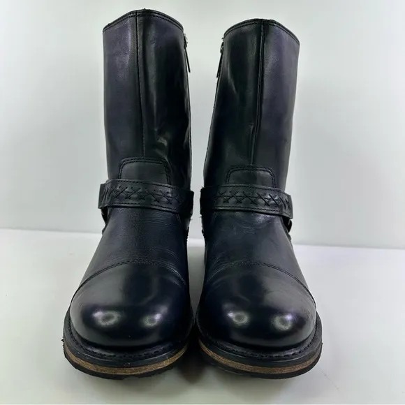 Harley-Davidson Men's 95276 Black Leather Motorcycle Boots - Size 10