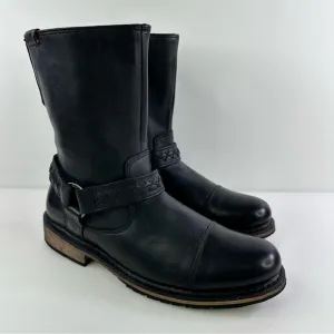 Harley-Davidson Men's 95276 Black Leather Motorcycle Boots - Size 10