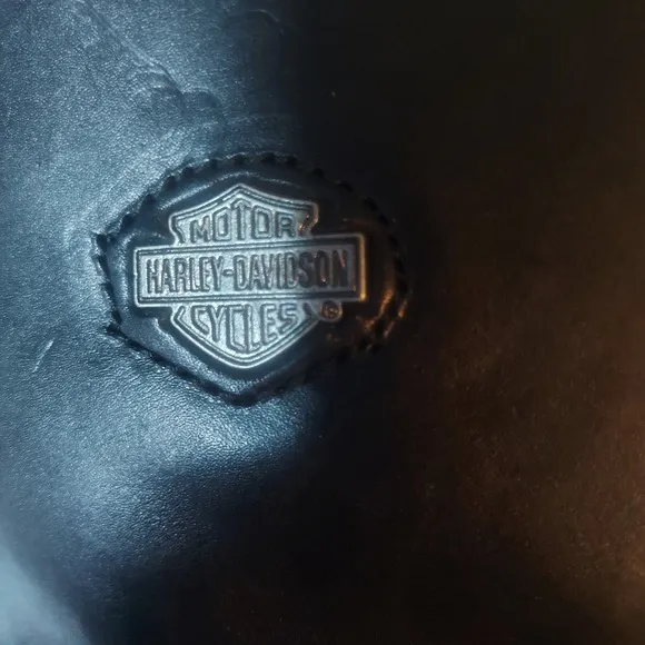 Harley-Davidson Scout Harness Riding Boots Men 9 Black Side Zip 10&quot; Tall Biker