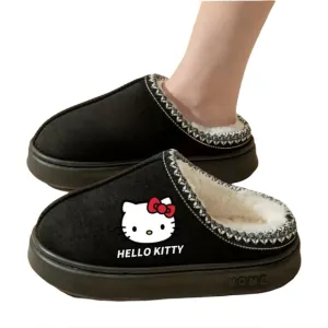 Hello Kitty Plush Fleece Slippers – Cozy, Cute &amp; Comfy Indoor House Shoes