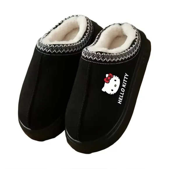 Hello Kitty Plush Fleece Slippers – Cozy, Cute &amp; Comfy Indoor House Shoes