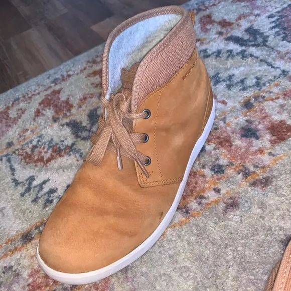 Helly Hansen Brown Leather GERTON Waterproof High Top Boots Shearling Size 7