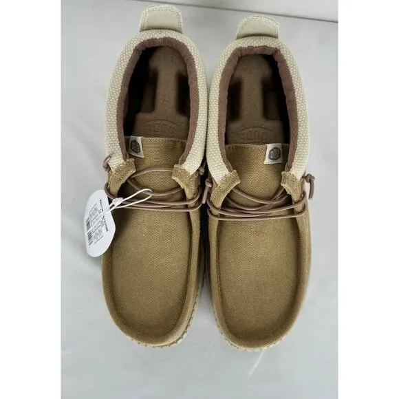 Hey Dude Shoes Wally Mid Salt n Stone Slip On Mid Top Shoes Mens Size 11 New