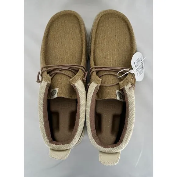 Hey Dude Shoes Wally Mid Salt n Stone Slip On Mid Top Shoes Mens Size 11 New
