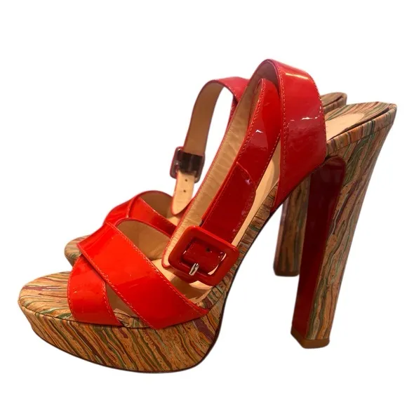 High Heeled Criss Cross Front Sandal, Christian Louboutin