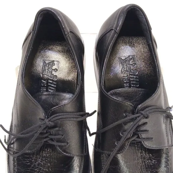 HOANG-DZA 75 NBO-GIA-TO-DN Leather Dress Shoes Square Toe Men's Size 8 NWOT