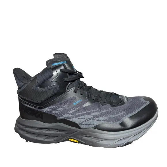 HOKA Men's Black speed goat 5 high top size 14 D