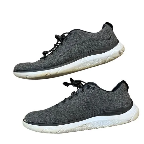 Hoka Men's Hupana Casual Wool Sneakers Trainers Running Shoes Gray Size 11