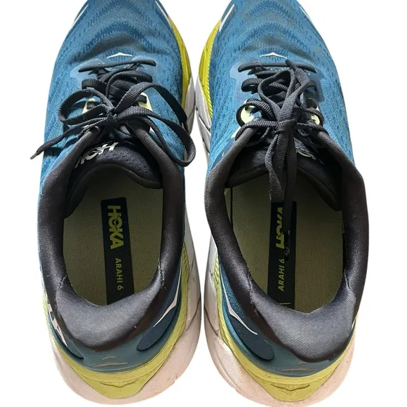 Hoka One One Arahi 6 Running‎ Shoes Sneakers Men's 10.5D Teal/Blue Gym Active✅
