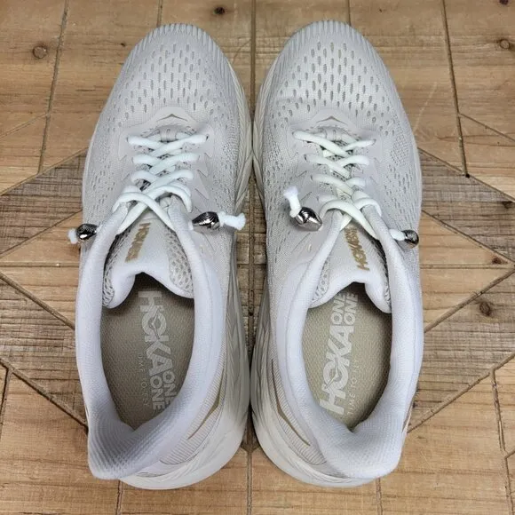Hoka One One Clifton 7 Men’s Sz 8 Beige Running Shoes Trainers 1110508 AMBN