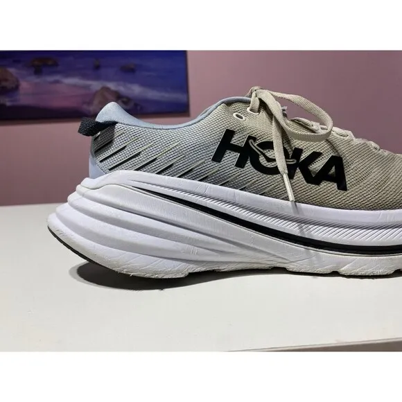 Hoka One One Running Shoes Men 11 Blue Fog Bondi X Athletic Gym Exercise
