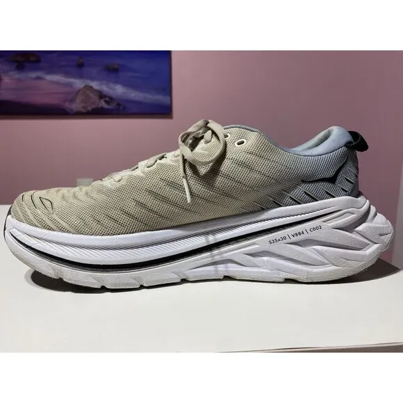 Hoka One One Running Shoes Men 11 Blue Fog Bondi X Athletic Gym Exercise
