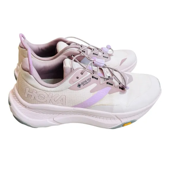HOKA Women's Transport GTX sneaker Shoes in pink/light purple EUC