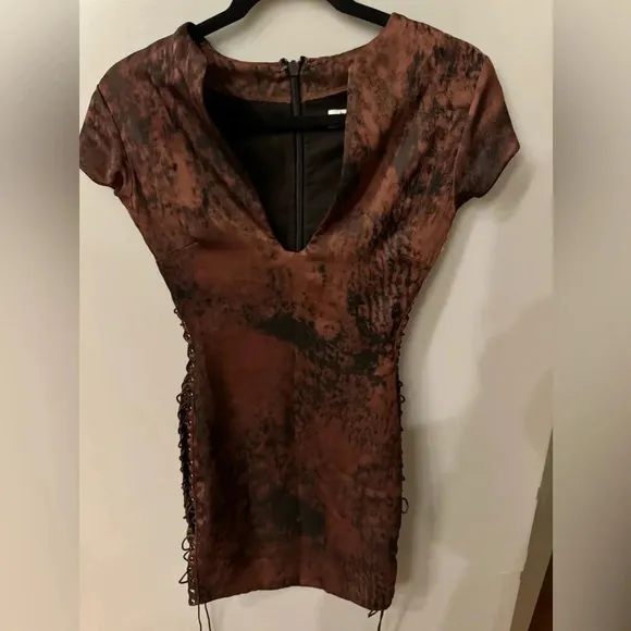 House of CB DAPHNE LACE UP MINI DRESS XS