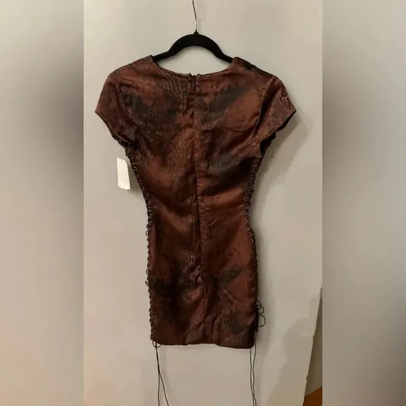 House of CB DAPHNE LACE UP MINI DRESS XS