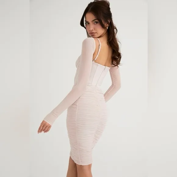 House of Cb Freyja Crystal Gathered Corset Dress
